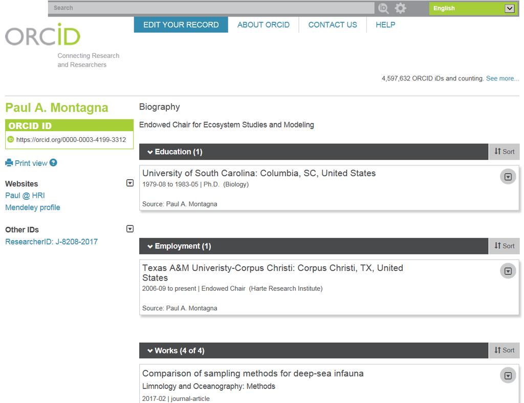 My Orcid Id is: 0000-0003-4199-3312 This translates