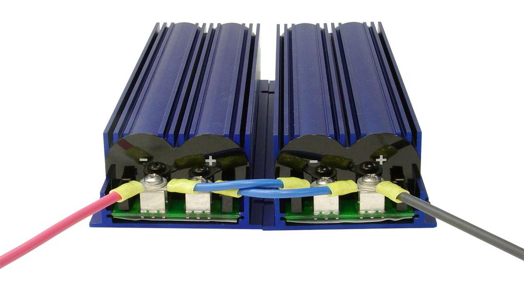 Units may be connected in parallel for higher energy storage applications.