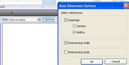 dimension two options to, However, the entire wall if you is change automatically Pick to dimensioned.