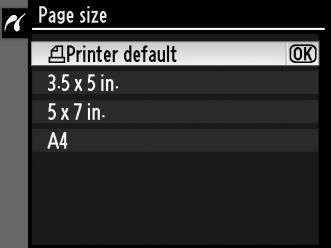 Q 3 Adjust printing options. Press 1 or 3 to highlight an option and press 2 to select. Option Description Menu shown at right will be displayed.
