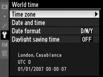 press J. 6 Turn daylight saving time on or off.