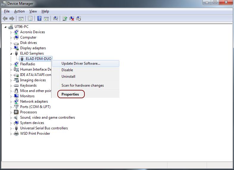 7.2.1.2 Driver installation verify To verify FDM-DUO driver current version, connect the device to USB socket (where the device driver is already installed) and power on the device.
