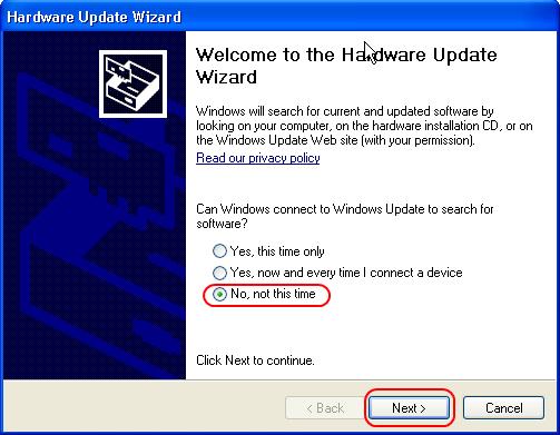 Select ELAD FDM-DUO from ELAD Samplers list, right click on it and execute Update driver Now Windows XP launches the hardware update wizard: