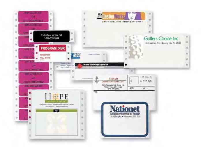 34 Shipping and Pinfeed Labels Enhance Your Professional Image Make the perfect first impression with these low-cost shipping and computer printer labels.
