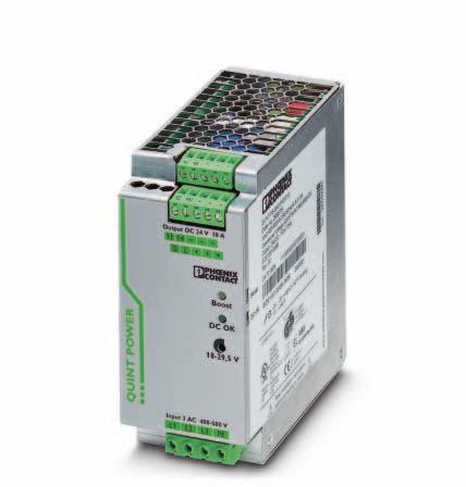 Primary-switched power supply with SFB technology, 3 AC, output current 10 A INTERFACE Data sheet 103131_en_01 1 Description PHOENIX CONTACT - 09/2009 Features QUINT POWER power supply units Maximum