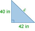 Question 7: What is the length of the hypotenuse? m Question 8: What is the length of the hypotenuse?