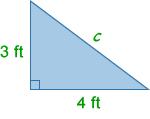 in Question 10: What is the length of the hypotenuse?