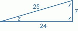 Question 8: Using the information provided above, determine whether the measure of angle x is equal to 90 or not. (Note: Diagram is not to scale).