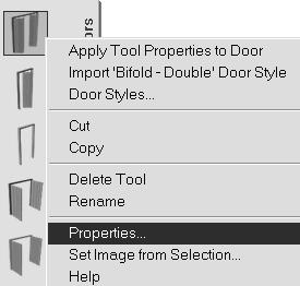 TIP: To create a freestanding door, press the ENTER key when prompted to pick a wall.