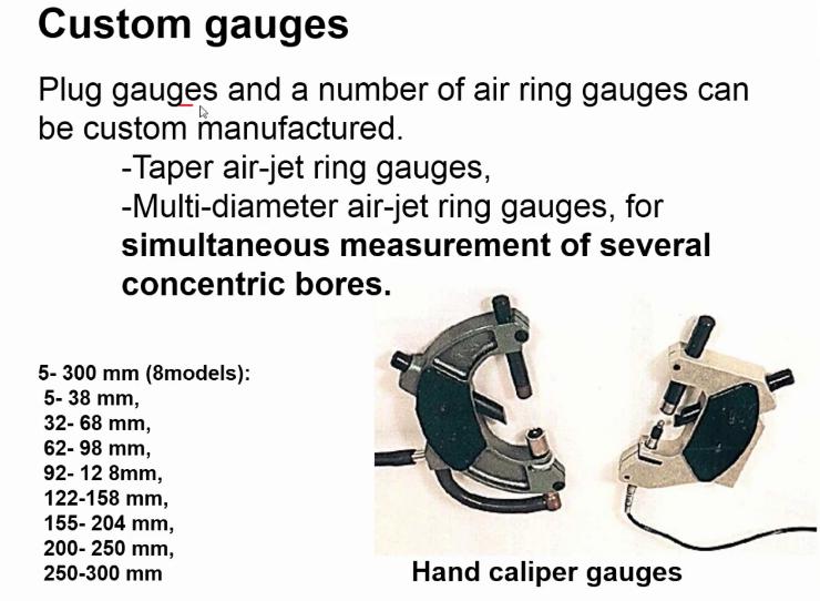 to set upper limit and other master to set the lower limit of the component. (Refer Slide Time: 41:25) So this set can be used for measuring the inside diameter in the component.