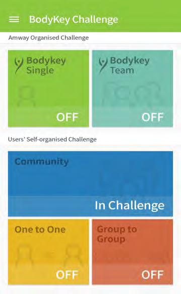 AMWAY -Organised Challenge Participate in the Single Challenge The Single Challenge is open only to
