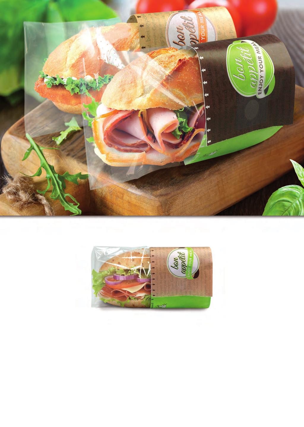 SNACK BAG Fifty Fifty Finally, eating is no longer only a pleasure for the taste buds! Our Snack Bag is the perfect packaging solution for your take-away products.