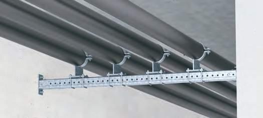 Heavy-Duty Supports Connector (concrete) MIC-C-U of MI girders between two walls Fastening to concrete walls, floors or ceilings Light-duty version for non-cantilever structures with support on both