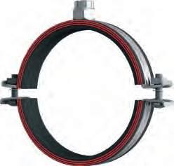 Pipe Rings Heavy-duty pipe ring MP-MI M16 Heavy-duty pipe installations in diameters up to 250 mm of industrial pipework Process and control lines M8 clamping screws, secured against loss, with