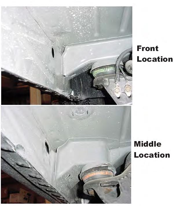 2 Locate and remove the plastic plugs located at the front inside