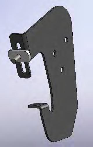 Place the rocker panel bracket assembly up to the plug hole locations in the rocker panel.
