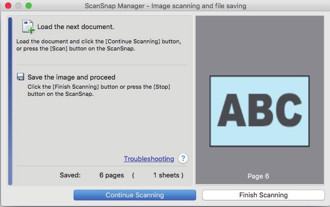 Scanning Multiple Documents at Once a When scanning is complete, the [ScanSnap Manager - Image scanning and file saving] window displays a scanning standby status.