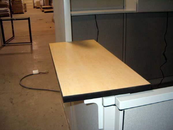 Align countertop on center of panel.