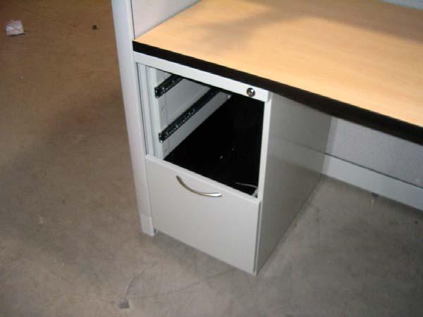 Push outer slide back and keep inner slide forward To replace drawers, push all ball bearing slides into pedestal BUT