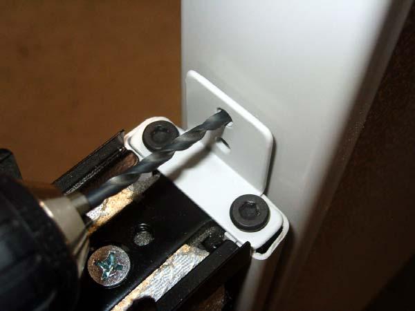 Mark holes on Universal Straight HiLo (USH) on Panel A endcap and drill THROUGH Endcap, Through
