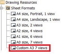 Assign a name to the format in the subsequent dialog box o The new Sheet Format is added to the existing ones 8.