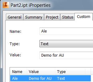 You can apply the same procedure to include other component properties to the assembly Parts List & BOM.