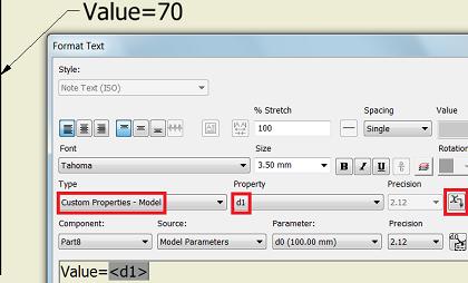 Change the parameter property format removing the trailing zeros and unit 3.