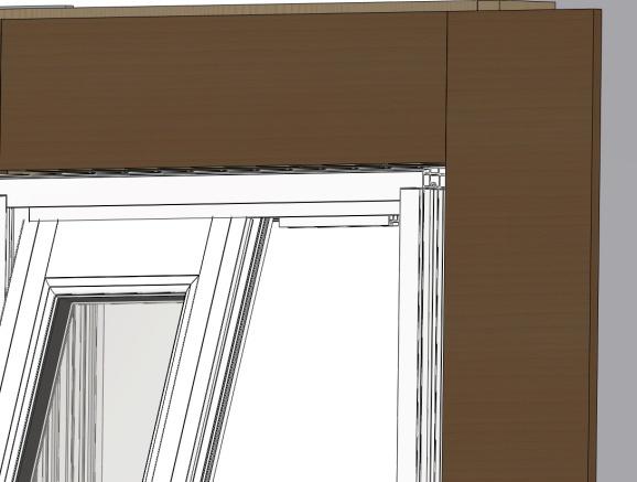 2) Swing the bottom of the sash panel over the sill.