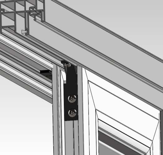 2) Insert the Fixed Panel Bracket as show below.