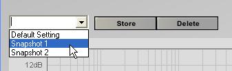 Sort Press the Sort button to sort the filters from lowest to highest center frequency. Storing and saving equalization settings Use the Store button to store the current EQ settings.