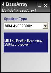using four MB4 loudspeakers. This block sets the EQ and delay needed when using this bass array.