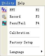 3.6 Utility Function Click the Menu -> Utility to get into the Utility menu.