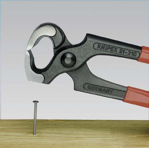 60 HRC Special tool steel, forged, oil-hardened 4003773-51 01 210 023104 210 Carpenters Pincers specially favoured by