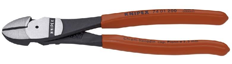 Wire Rope Shears forged with two crimping dies for end caps on Bowden cable sheaths and end ferrules for traction cables