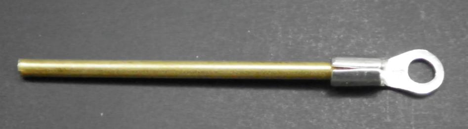 A probe is assembled from a 2 section of brass tubing, a ring terminal and a spring contact pin as shown.