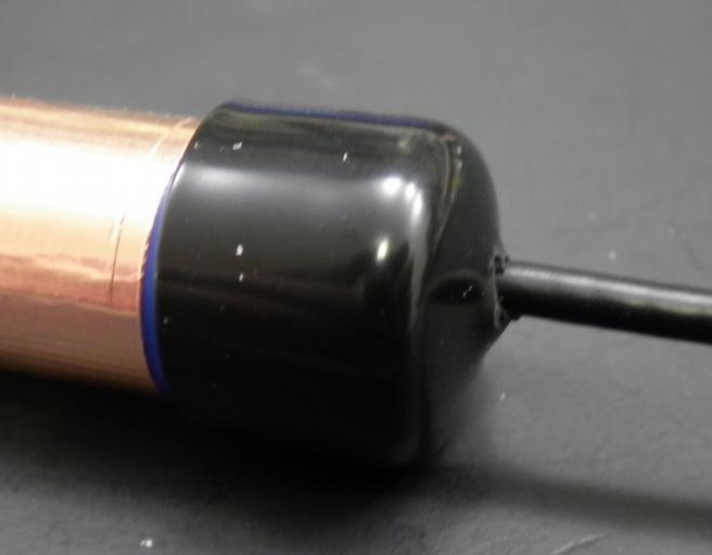 the RG-174 lead, and slide onto the tube ends.