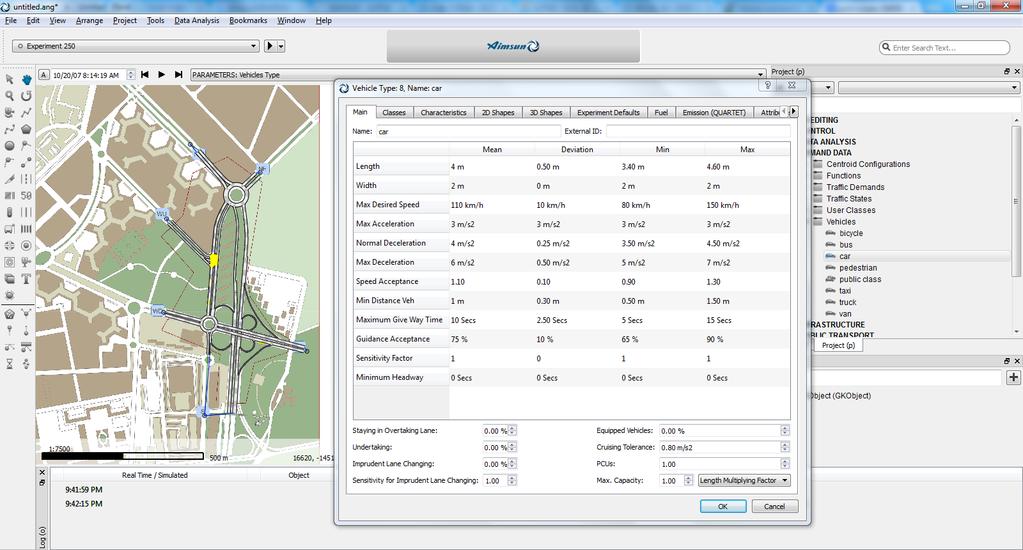 17 Aimsun Graphical User Interface Aimsun graphical user interface is a user-friendly interface to build a simulation network and monitor simulation.