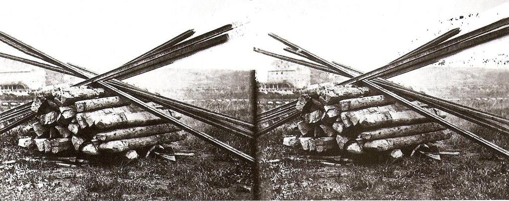 Civil War stereograph George Barnard. Sherman s Hairpins, 1864.