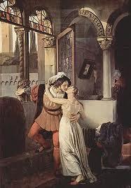 Francesco Hayez, The Last Kiss from Juliet to Romeo, 1823 This painting stresses the lovers farewell and its