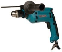 Makita Hammer Drill 16mm Model HP1620K Dual Purpose setting for Rotary and Hammering Applications.