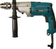 hammer Drills Makita Hammer Drill 16mm Model HP2070 Dual Purpose setting for Rotary and Hammering Applications. Includes: Chuck key, grip assembly, depth rod 124944 Power input 1010 W 39.