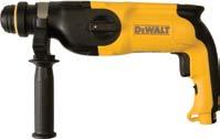000 Drill capacity Wood: 30 mm Metal: 13 mm Concrete: 22 mm Core bit: 65 mm Speed Variable No load speed 0-1100 rpm Dewalt Heavy Duty Rotary Hammer 2.