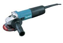 Makita Angle Grinder 4 Model 9556NB High performance motor with enough power for cutting of various materials High heat resistance Includes: Depressed center wheel, lock nut wrench, grip 104024 Power