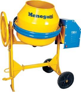 Construction Equipments Construction Equipments Electric Concrete Mixers Menegotti Electric Concrete Mixers Menegotti Electric Concrete Mixers are designed to perform the most demanding jobs.