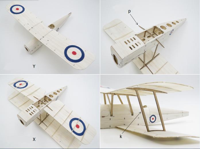 When gluing the wings in place, tape them with modeling masking tape as shown in the above video to align