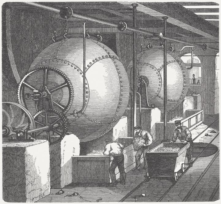 The Industrial Revolution (1760-1840) The paper making process was made easier through the use of time-saving machinery during the Industrial Revolution.