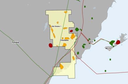 Onshore Tunisia - Chorbane Permit (ADX operated) ADX is the operator and holds a 40% interest. Figure 2: Chorbane permit location map.