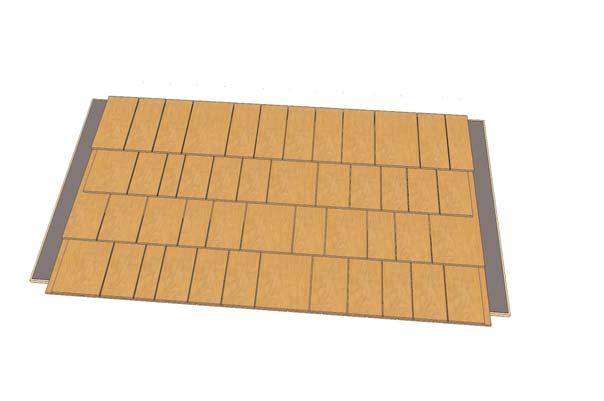 5 Shingle (L) 1/4 gap 18 long Front Roof Panel (K) 5 Nail 4 from front of shingle. 20.
