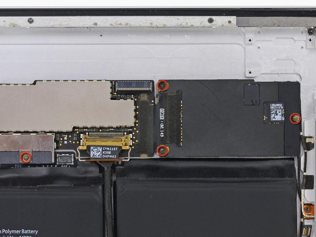 Remove the logic board bracket from the rear case.