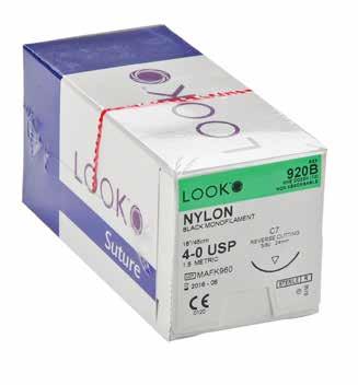 Sutures Non-absorbable, coated/braided silk Box/12 3+ LOO770B 2-0 24mm 45cm $65 $59 LOO784B 3-0 18mm 45cm $65 $59 LOO781B 4-0 19mm 45cm
